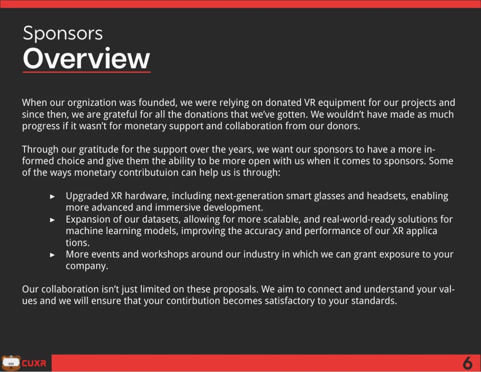 Sponsorship packet, page 6