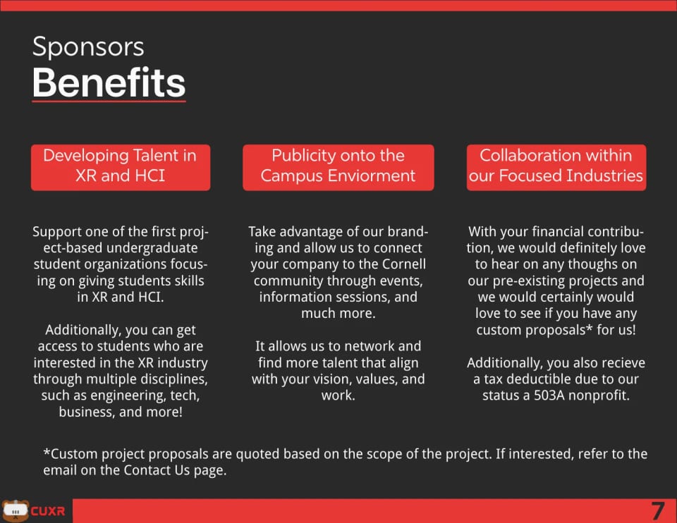Sponsorship packet, page 7